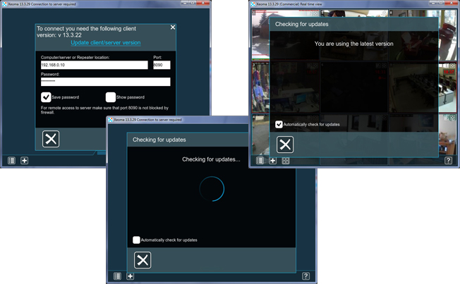 Webcam software Xeoma now offers automated check for updates, notifications about new updates and 1-click easy updates