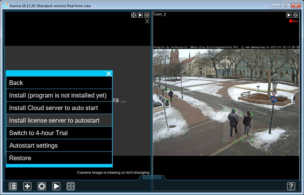 Activate Xeoma video surveillance for IP cameras on virtual machines with license server