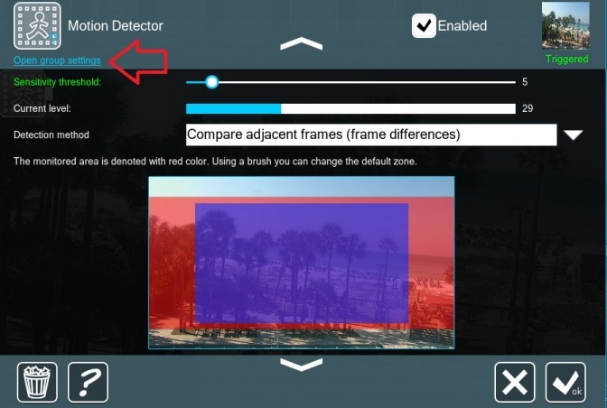 Open group settings