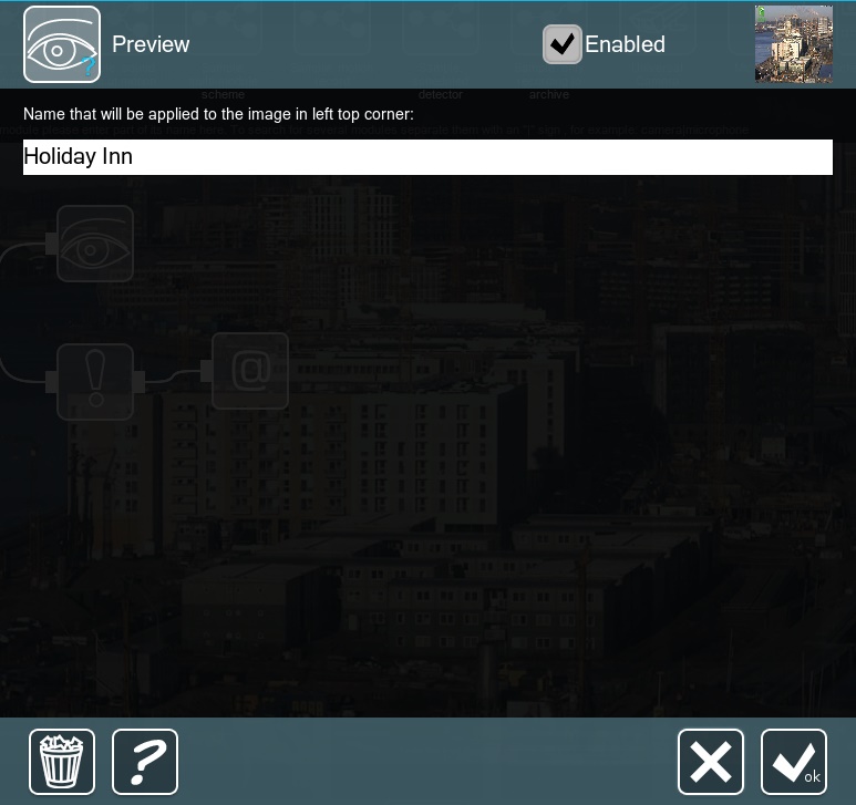 Preview module’s settings