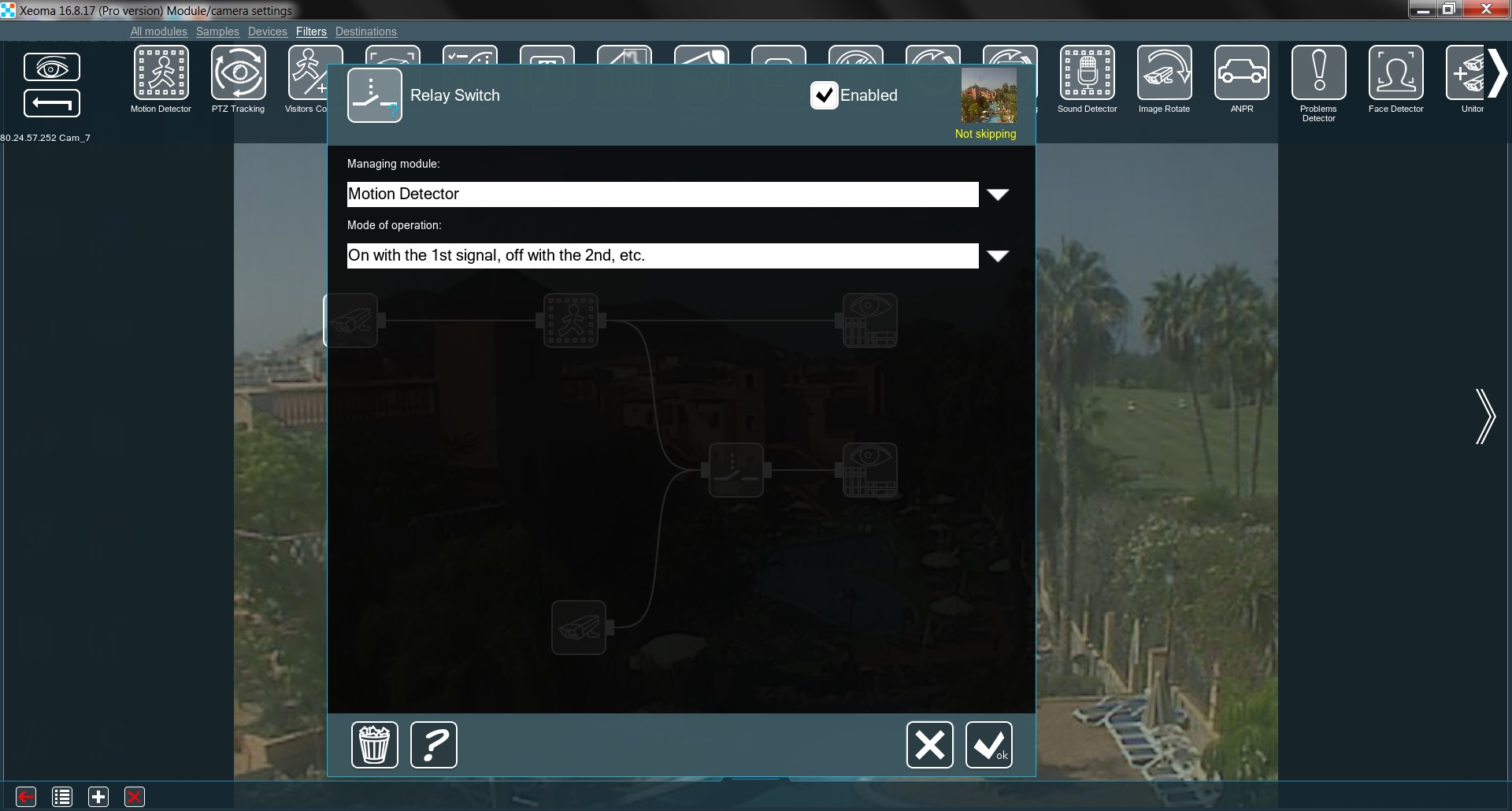 Settings in your Relay Switch module are easy and aim to automate your video surveillance system to the maximum