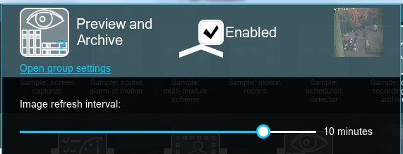 surveillance_xeoma_time_lapse_archive_settings