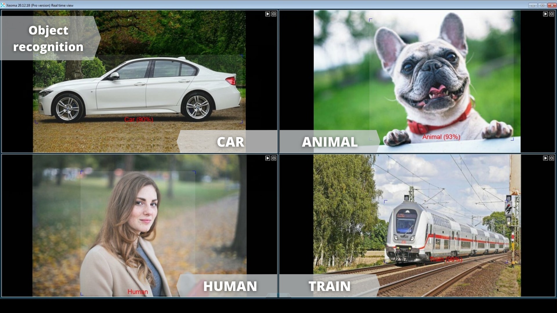 AI-based object recognition in Xeoma