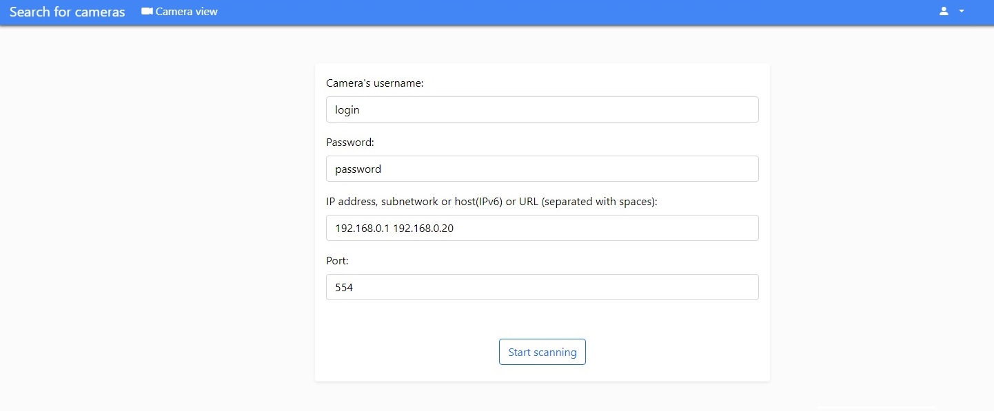 The web interface in Xeoma is usually used for browser view but can also perform camera addition