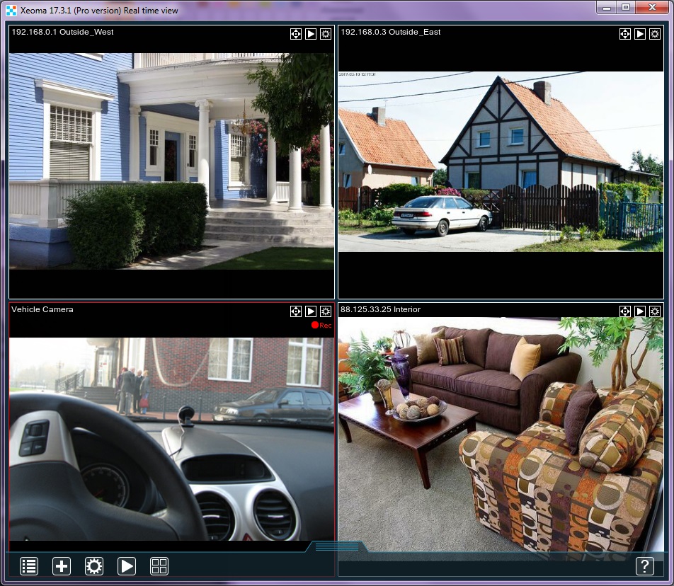 Xeoma - cctv software with an intuitive interface for Windows, Mac OS X and Linux (Mint, Ubuntu, Debian, CentOS and openSUSE distributions)