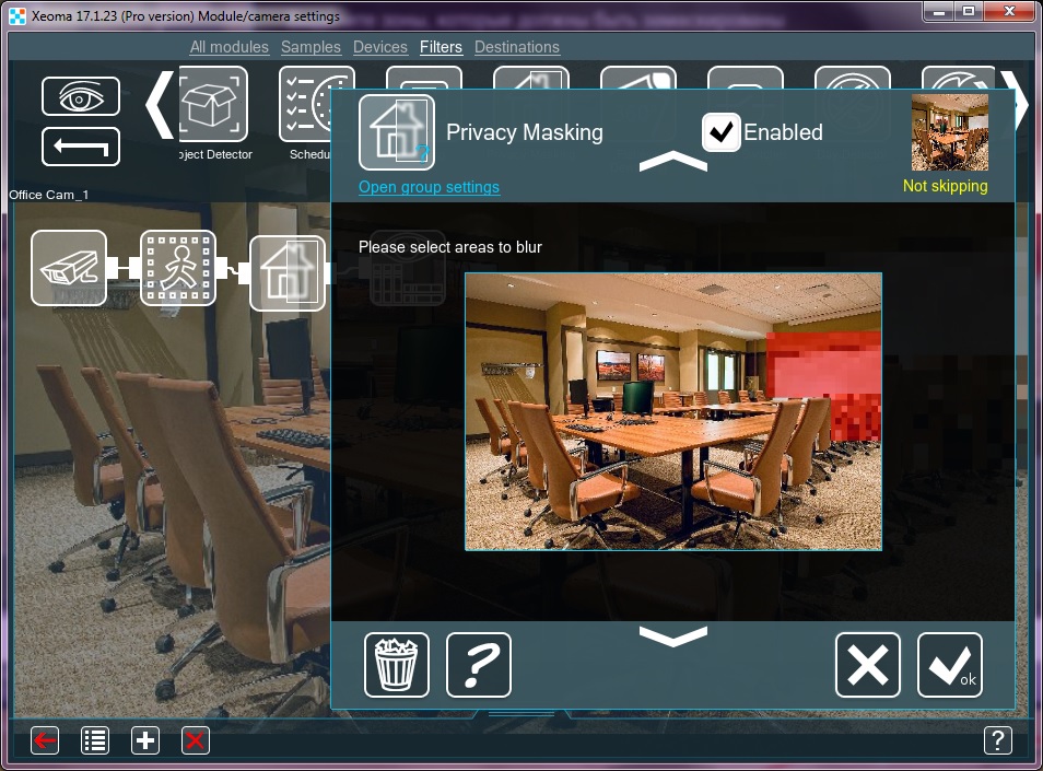 Privacy Masking module settings