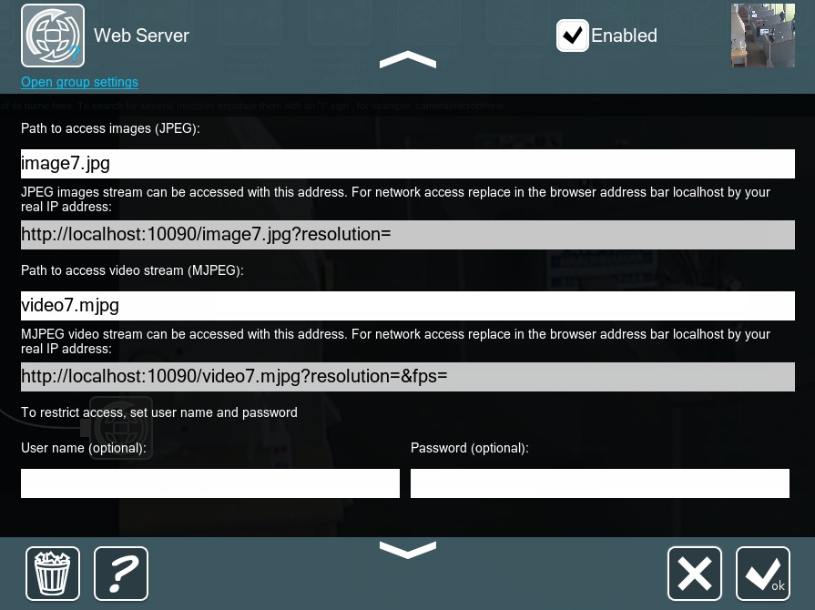 Simple JPG or MJPEG streams can be used for live broadcasting in your website